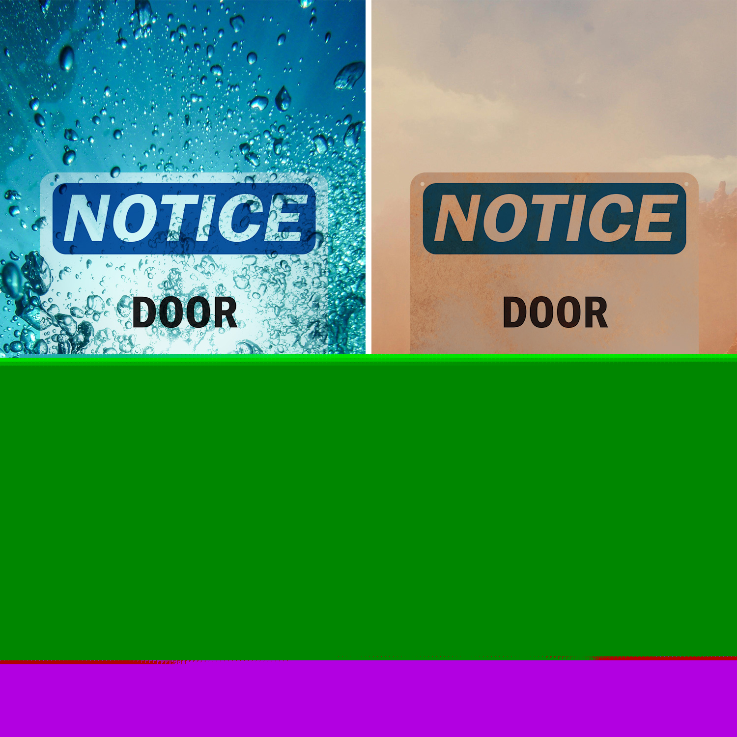 Signmission Door Clearance _ Feet _ Inches, 10 in W x Rectangle, Vinyl Decal OS-2PACK-NS-D-1014-V-11479 - alternate 4